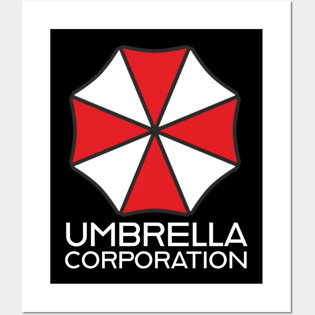 Umbrella Corp, Front & Back, tee only Wall Art by Karma Chameleon